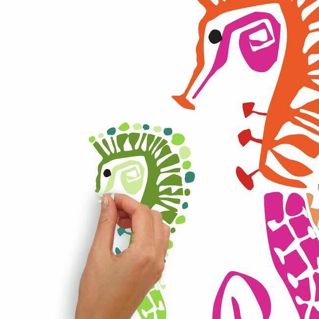 Jane Dixon Seahorse Peel and Stick Giant Wall Decals Wall Decals RoomMates   