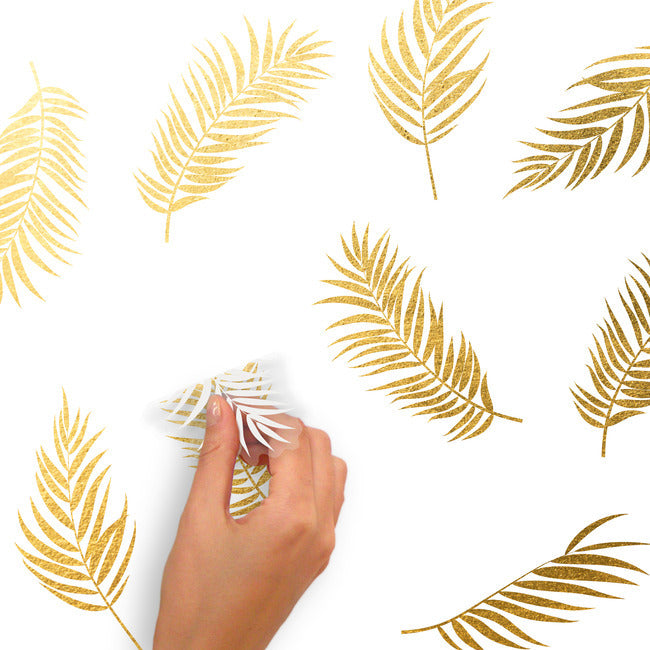 Gold Palm Frond Peel And Stick Wall Decals Wall Decals RoomMates   