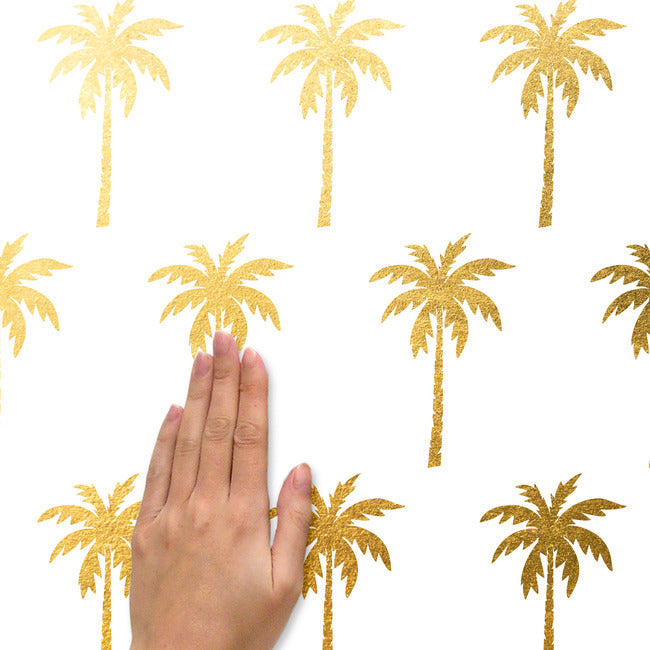 Gold Foil Palm Tree Peel And Stick Wall Decals Wall Decals RoomMates   