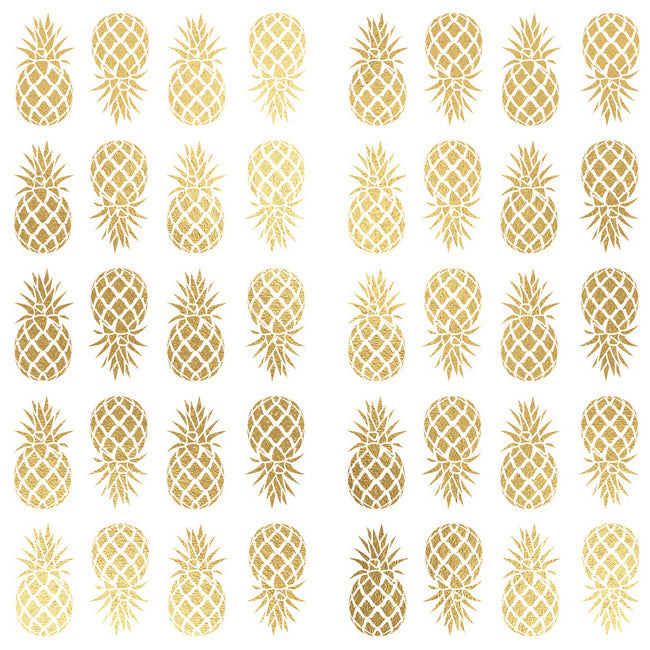 Gold Pineapple Peel And Stick Wall Decals Wall Decals RoomMates   