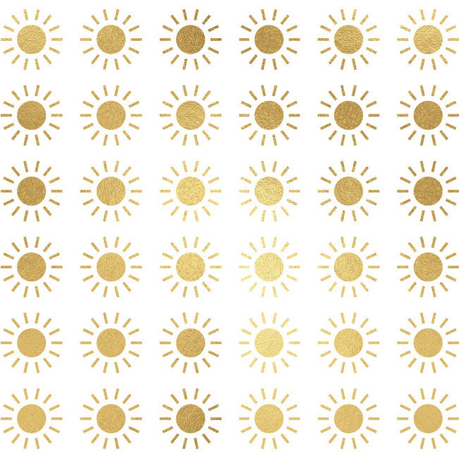 Gold Sun Peel And Stick Wall Decals Wall Decals RoomMates   