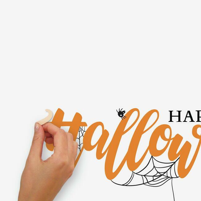 Happy Halloween Quote Peel And Stick Wall Decal Wall Decals RoomMates   