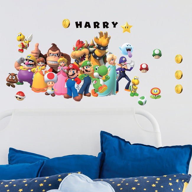 Super Mario™ Giant Peel & Stick Wall Decal With Alphabet Wall Decals RoomMates   
