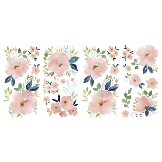 Beth Schneider Sweet Blooms Watercolor Peel and Stick Wall Decals Wall Decals RoomMates   