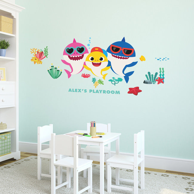 Baby Shark Peel And Stick Giant Wall Decals With Alphabet Wall Decals RoomMates   