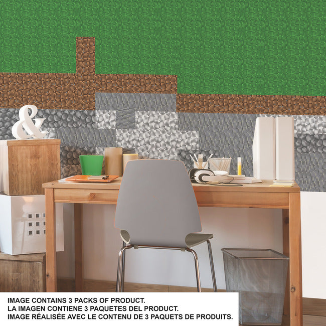 Minecraft Block Strips Peel and Stick Wall Decals Wall Decals RoomMates   