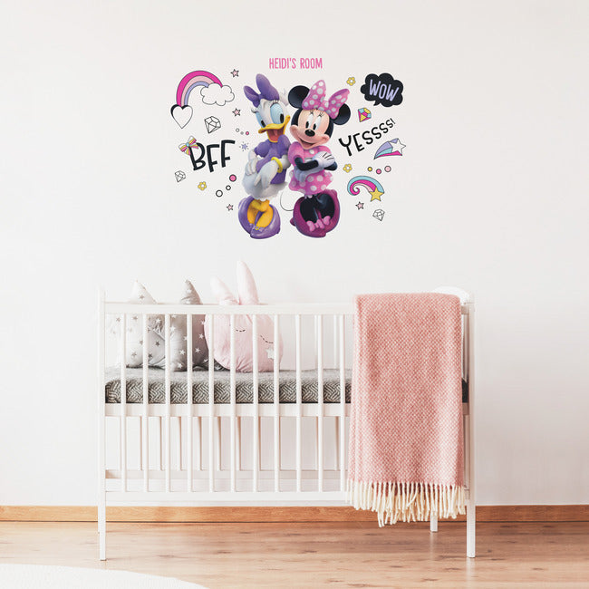 Minnie Mouse Peel And Stick Giant Wall Decals with Alphabet Wall Decals RoomMates   