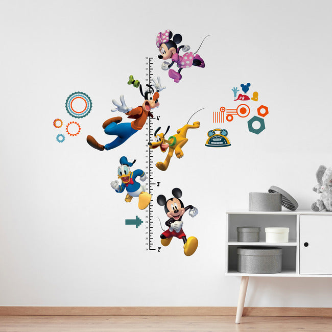 Mickey And Friends Growth Chart Peel And Stick Wall Decals Wall Decals RoomMates   