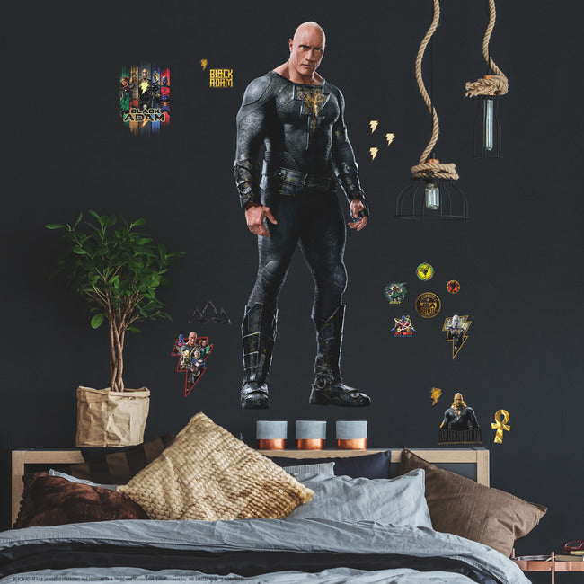 Black Adam Giant Peel & Stick Wall Decals Wall Decals RoomMates   