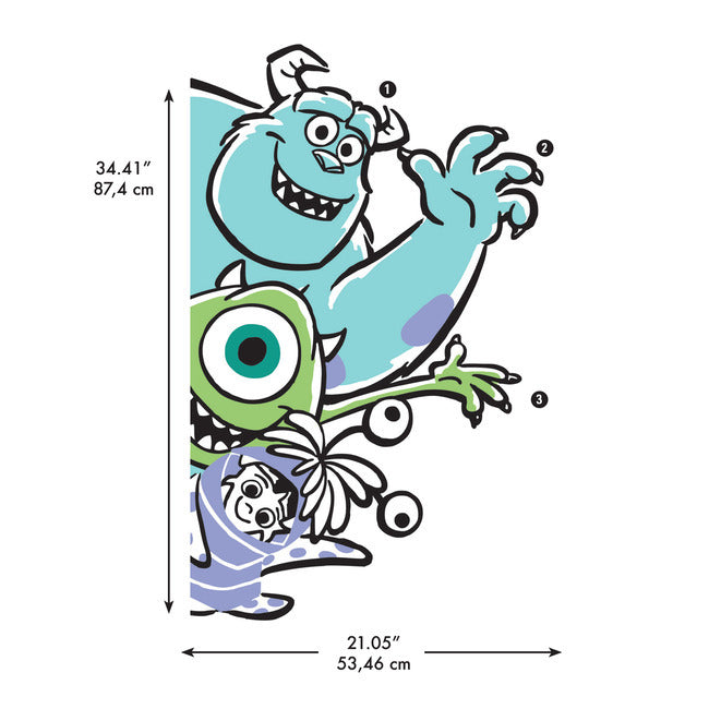 Monsters Inc. Peel And Stick Giant Wall Decals Wall Decals RoomMates   