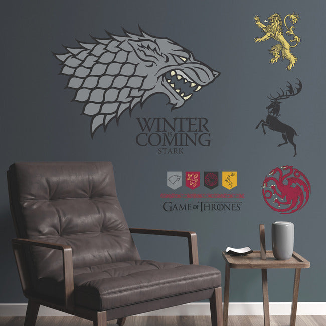 Game Of Thrones Winter Is Coming Stark Giant Peel & Stick Wall Decals Wall Decals RoomMates   