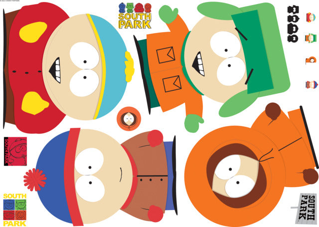 South Park XL Giant Peel & Stick Wall Decals Wall Decals RoomMates   