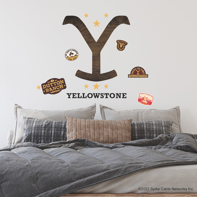 Yellowstone Dutton Ranch Logo Giant Peel & Stick Wall Decals Wall Decals RoomMates   