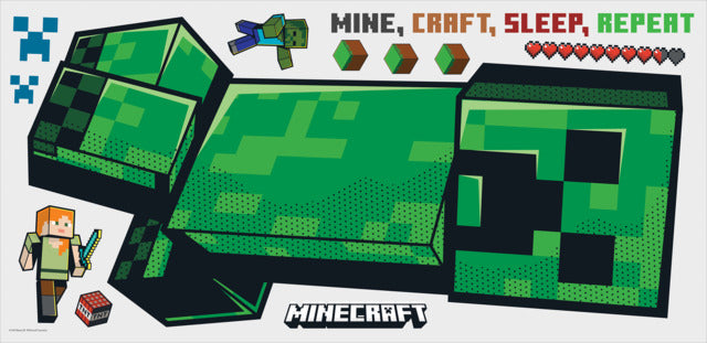 Minecraft Creeper Giant Peel & Stick Wall Decals Wall Decals RoomMates   