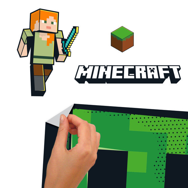 Minecraft Creeper Giant Peel & Stick Wall Decals Wall Decals RoomMates   