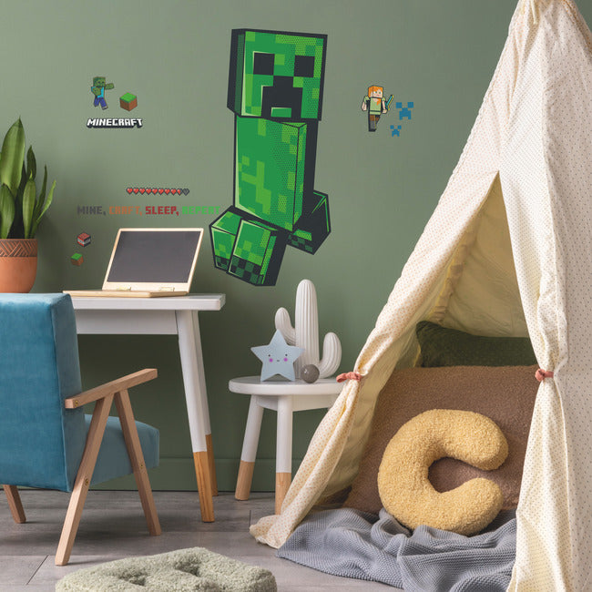 Minecraft Creeper Giant Peel & Stick Wall Decals Wall Decals RoomMates   