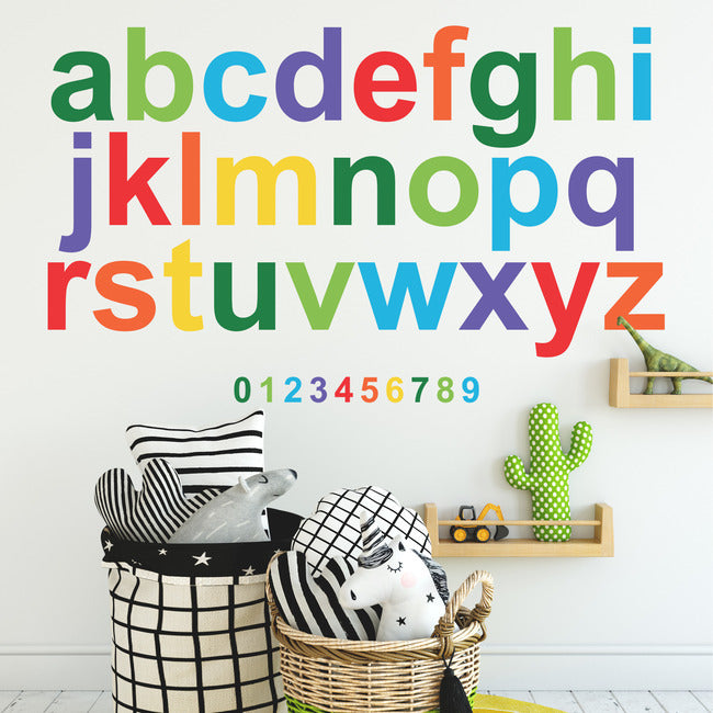 Colorful Lowercase Alphabet Giant Peel & Stick Wall Decals Wall Decals RoomMates   