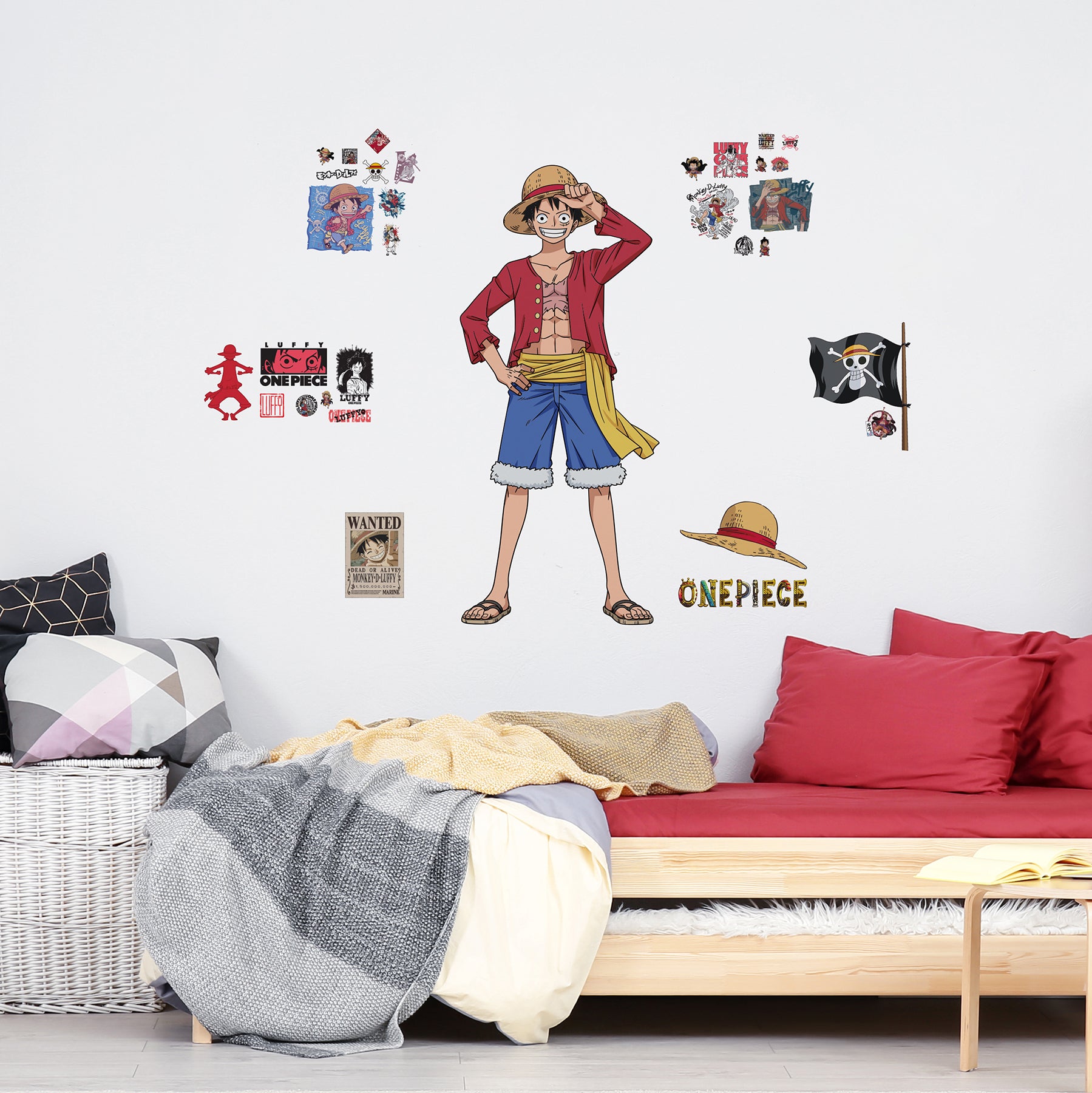 One Piece Anime Luffy Giant Peel and Stick Wall Decals Wall Decals RoomMates   