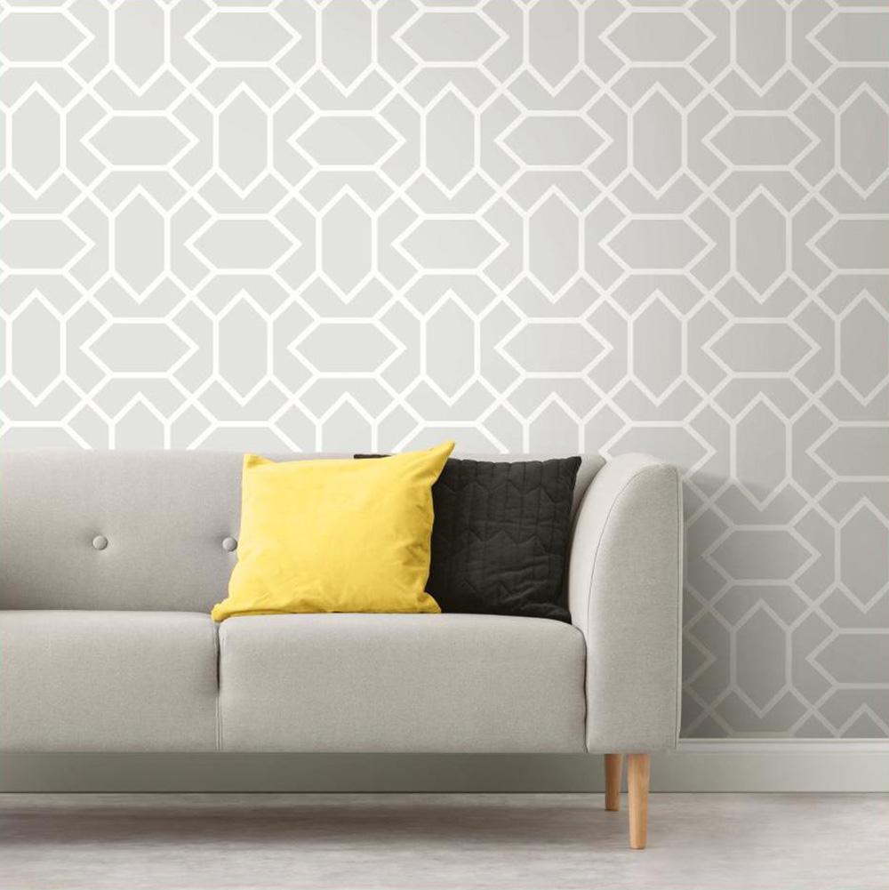 Dundee Deco Falkirk McGowen III White Gold Grey Leaves Modern Peel and Stick  Self Adhesive Wallpaper Covers 355 sq ft MGHDSYWT50351  The Home Depot