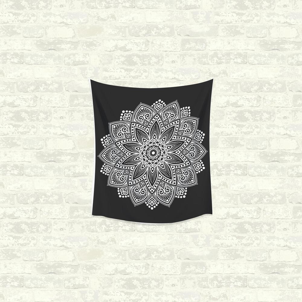 Black Mandala Small Tapestry Tapestry RoomMates   