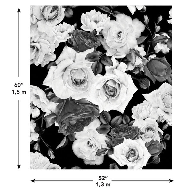Black And White Floral Tapestry Tapestry RoomMates   