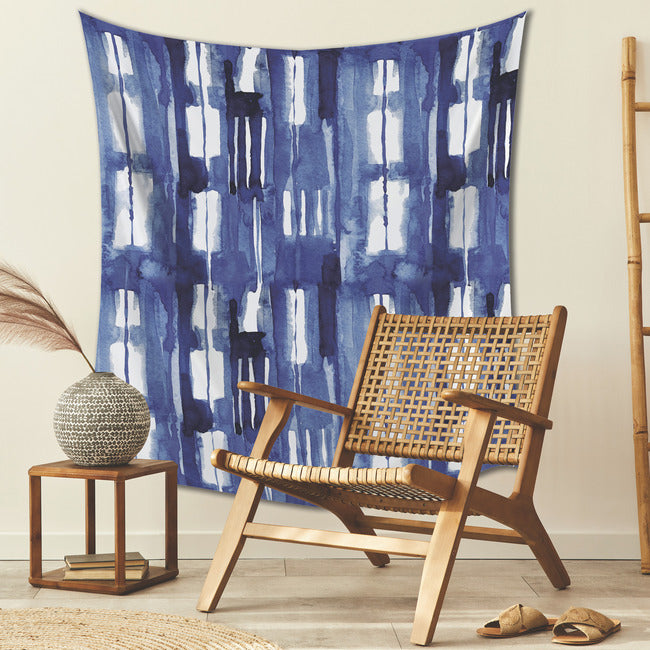 Blue Shibori Tapestry Tapestry RoomMates   