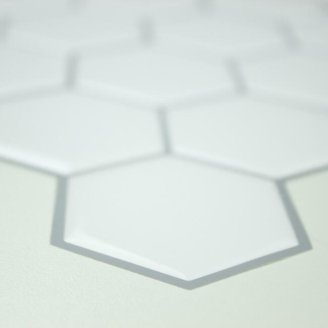 Pearl Hexagon Tile Peel and Stick Backsplash Peel and Stick Backsplash RoomMates   