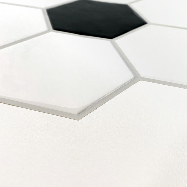 Black And White Large Hexagon Peel and Stick Backsplash Peel and Stick Backsplash RoomMates   