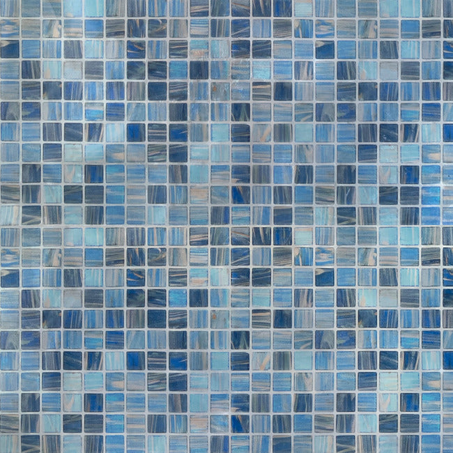 Blue Mosaic Privacy Window Film StickSHADES RoomMates   